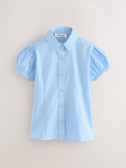 Clarks Blue Girls Fitted Short Sleeve School Shirt - Image 11 of 15