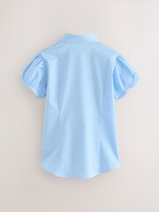 Clarks Blue Girls Fitted Short Sleeve School Shirt - Image 12 of 15