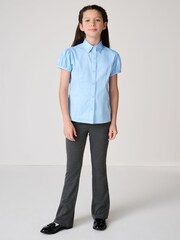 Clarks Blue Girls Fitted Short Sleeve School Shirt - Image 3 of 15