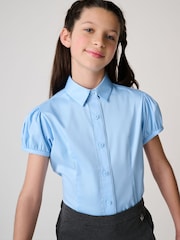 Clarks Blue Girls Fitted Short Sleeve School Shirt - Image 5 of 15