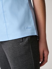 Clarks Blue Girls Fitted Short Sleeve School Shirt - Image 7 of 15