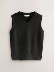 Clarks Black Unisex Knitted School Tank Top - Image 1 of 5