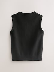 Clarks Black Unisex Knitted School Tank Top - Image 2 of 5