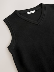 Clarks Black Unisex Knitted School Tank Top - Image 5 of 5