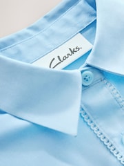Синий - Школьная рубашка для девочек с длинными рукавами Clarks - Изображение 12 из 14