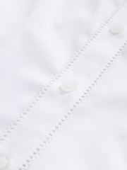Clarks White Girls Fitted Short Sleeve School Shirts 3 Pack - Image 5 of 6