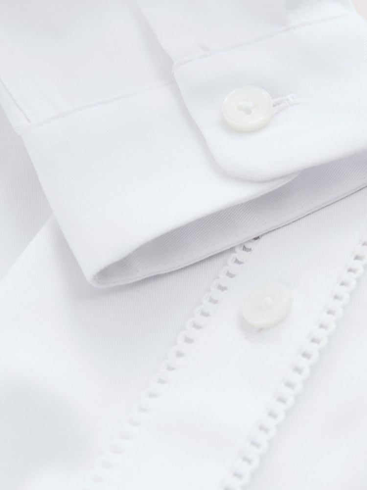 Clarks White Bow Long Sleeve School Shirts 3 Pack - Image 11 of 11