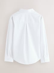 Clarks White Bow Long Sleeve School Shirts 3 Pack - Image 3 of 11