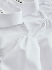Clarks White Bow Long Sleeve School Shirts 3 Pack - Image 5 of 11
