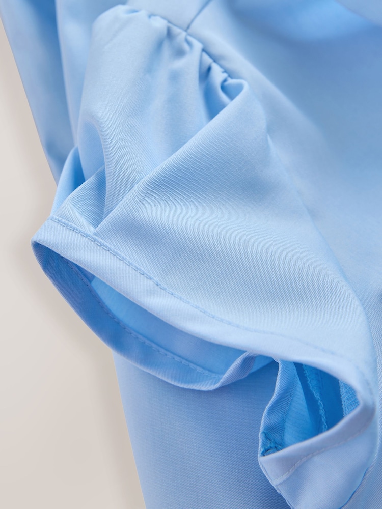 Clarks Blue Girls Short Sleeve School Shirts 3 Pack - Image 8 of 8