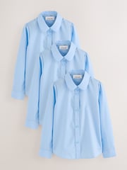 Clarks Girls Long Sleeve School Shirts 3 Pack - Bild 1 von 9