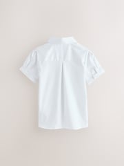 Clarks White Bow Short Sleeve School Shirts 3 Pack - Image 3 of 9