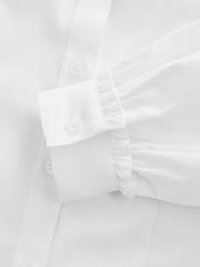 Clarks White Collared Long Sleeve School Shirts 2 Pack - Image 5 of 5