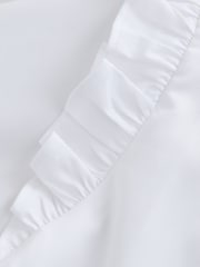 Clarks White Frill Long Sleeve School Shirts 2 Pack - Image 5 of 6