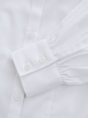 Clarks White Frill Long Sleeve School Shirts 2 Pack - Image 6 of 6