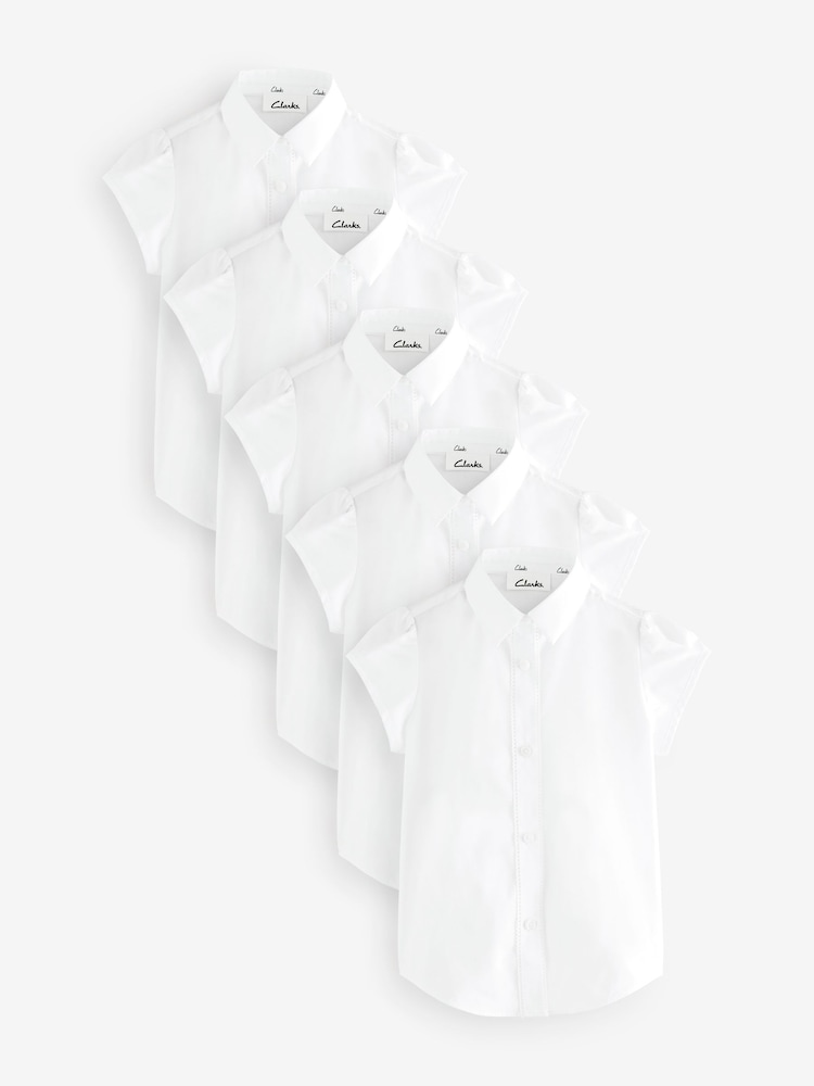 Clarks Girls Short Sleeve School Shirts 5 Pack - Bild 1 von 9