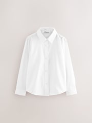 Clarks White Girls Long Sleeve School Shirts 5 Pack - Image 6 of 9