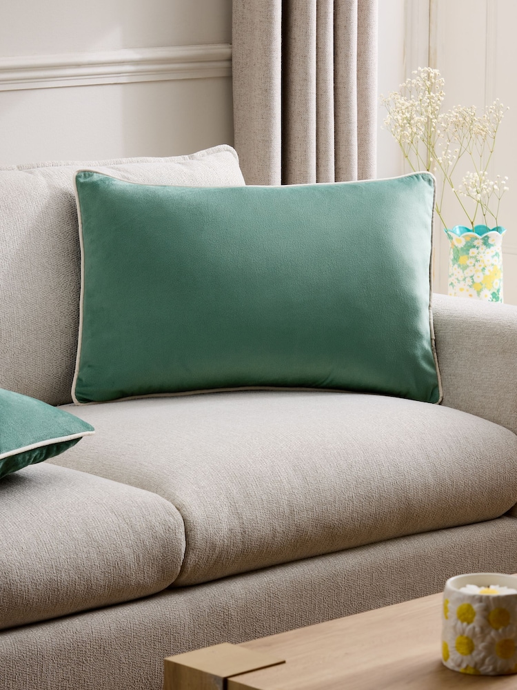 Sage Green 40 x 59cm Cushion - Image 1 of 5 Sage Green 40 x 59cm Cushion - Image 1 of 5