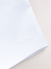 Clarks White Frill Short Sleeve School Shirts 2 Pack - Image 5 of 6