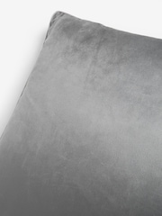 Grey 59 x 59cm Matte Velvet Contrast Pipe Cushion - Image 5 of 5