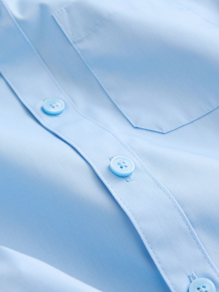 Clarks Blue Short Sleeve School Shirts 3 Pack - Image 6 of 6 Clarks Blue Short Sleeve School Shirts 3 Pack - Image 6 of 6