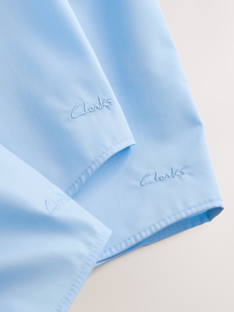 Blau - Clarks Boys Short Sleeve School Shirts 3 Pack - Bild 8 von 8