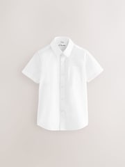 Clarks White Boys Short Sleeve School Shirts 5 Pack - Image 3 of 8