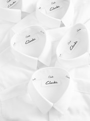 Clarks White Boys Short Sleeve School Shirts 5 Pack - Image 8 of 8