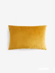 Ochre Yellow 40 x 59cm Matte Velvet Contrast Pipe Cushion - Image 3 of 5