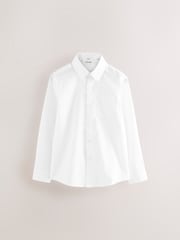 Clarks White Boys Long Sleeve School Shirts 3 Pack - Image 3 of 7