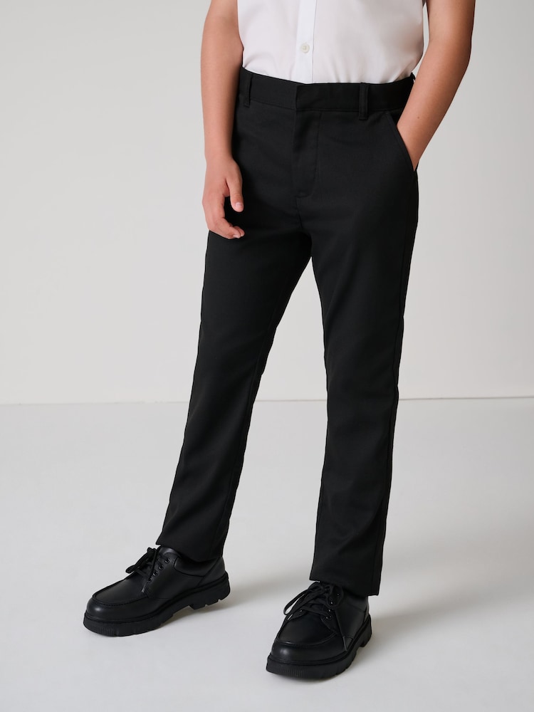 Clarks Black Slim Fit Boys Fastening School Trousers - Image 1 of 10