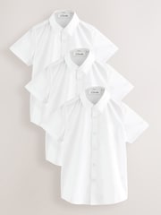 Weiß - Clarks Boys Short Sleeve School Shirts 3 Pack - Bild 1 von 7