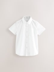 Weiß - Clarks Boys Short Sleeve School Shirts 3 Pack - Bild 2 von 7