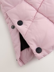 Pink - Clarks Girls Shower Resistant Longline Padded Coat - Bild 14 von 20
