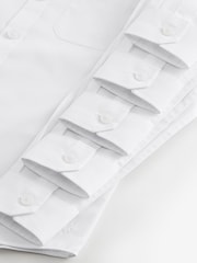 Clarks White Boys Long Sleeve School Shirts 5 Pack - Image 10 of 10