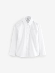 Clarks White Boys Long Sleeve School Shirts 5 Pack - Image 3 of 10