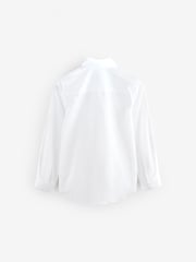 Clarks White Boys Long Sleeve School Shirts 5 Pack - Image 7 of 10
