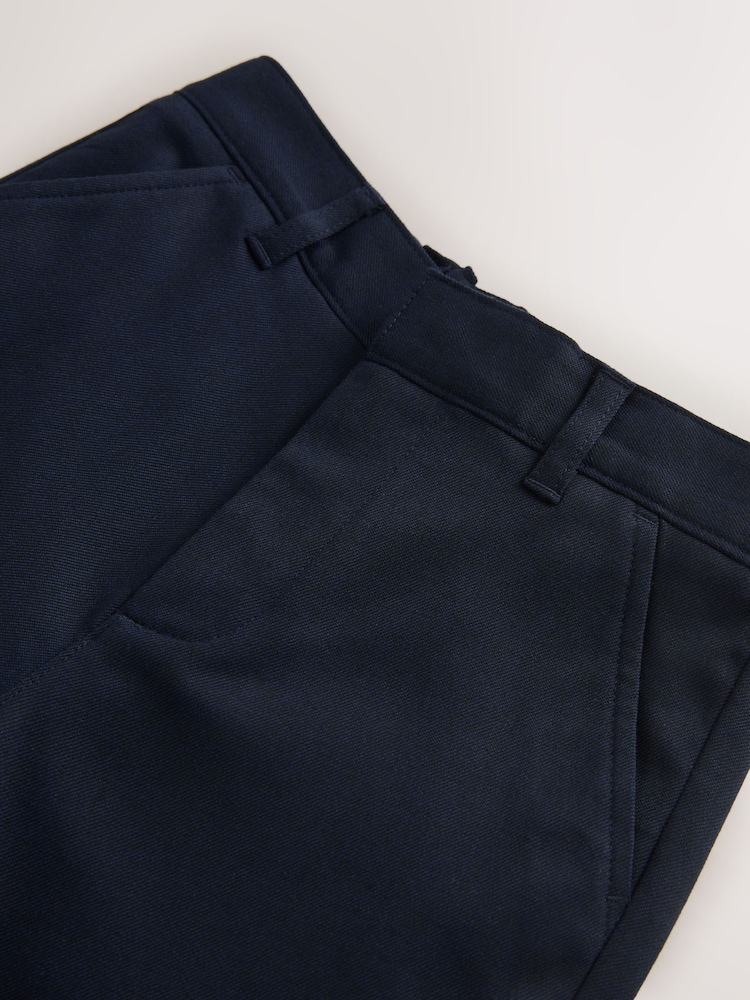 Clarks Navy Slim Fit Boys Fastening School Trousers - Image 12 of 12