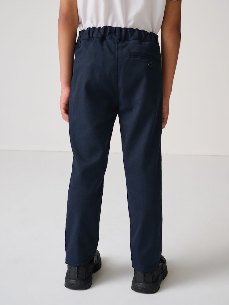 Clarks Navy Slim Fit Boys Fastening School Trousers - Image 2 of 12