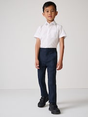 Clarks Navy Slim Fit Boys Fastening School Trousers - Image 4 of 12