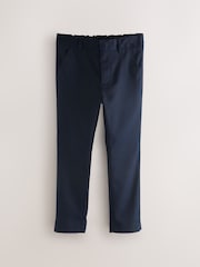 Clarks Navy Slim Fit Boys Fastening School Trousers - Image 6 of 12