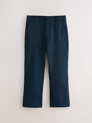 Clarks Navy Regular Fit Plus Boys Waist School Trousers - Image 1 of 6