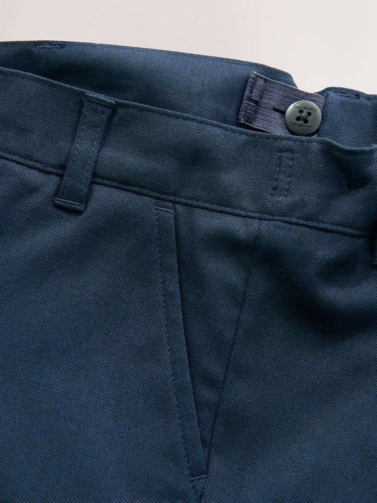Clarks Navy Regular Fit Plus Boys Waist School Trousers - Image 6 of 6