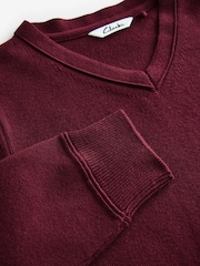 Clarks Burgundy Red Unisex Knitted School Jumper - Image 3 of 4