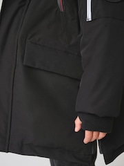 Clarks Black Boys Shower Resistant Padded Tech Coat - Image 12 of 22