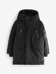 Clarks Black Boys Shower Resistant Padded Tech Coat - Image 17 of 22