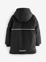 Clarks Black Boys Shower Resistant Padded Tech Coat - Image 19 of 22