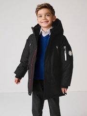 Clarks Black Boys Shower Resistant Padded Tech Coat - Image 2 of 22