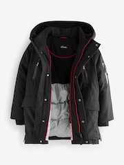 Schwarz - Clarks Boys Shower Resistant Padded Tech Coat - Bild 24 von 28