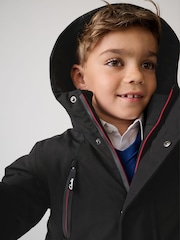 Clarks Black Boys Shower Resistant Padded Tech Coat - Image 9 of 22